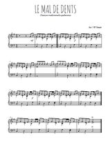 Téléchargez l'arrangement pour piano de la partition de Le mal de dents en PDF